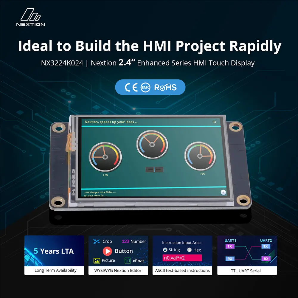 [IM160511002] NX3224K024 – Nextion 2.4” inch Enhanced Series HMI Touch Display