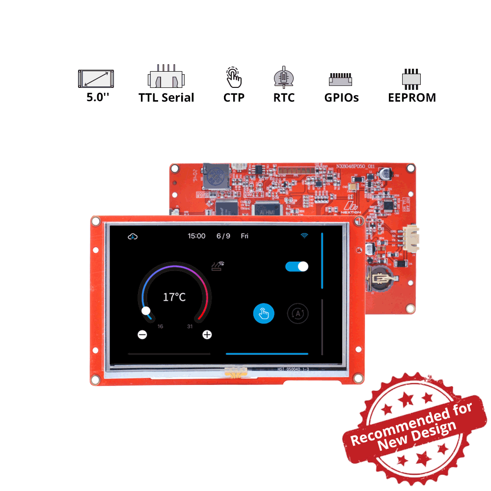 [6920075776546] Nextion NX8048P050-011C 5 inch Intelligent HMI Capacitive Touch Display