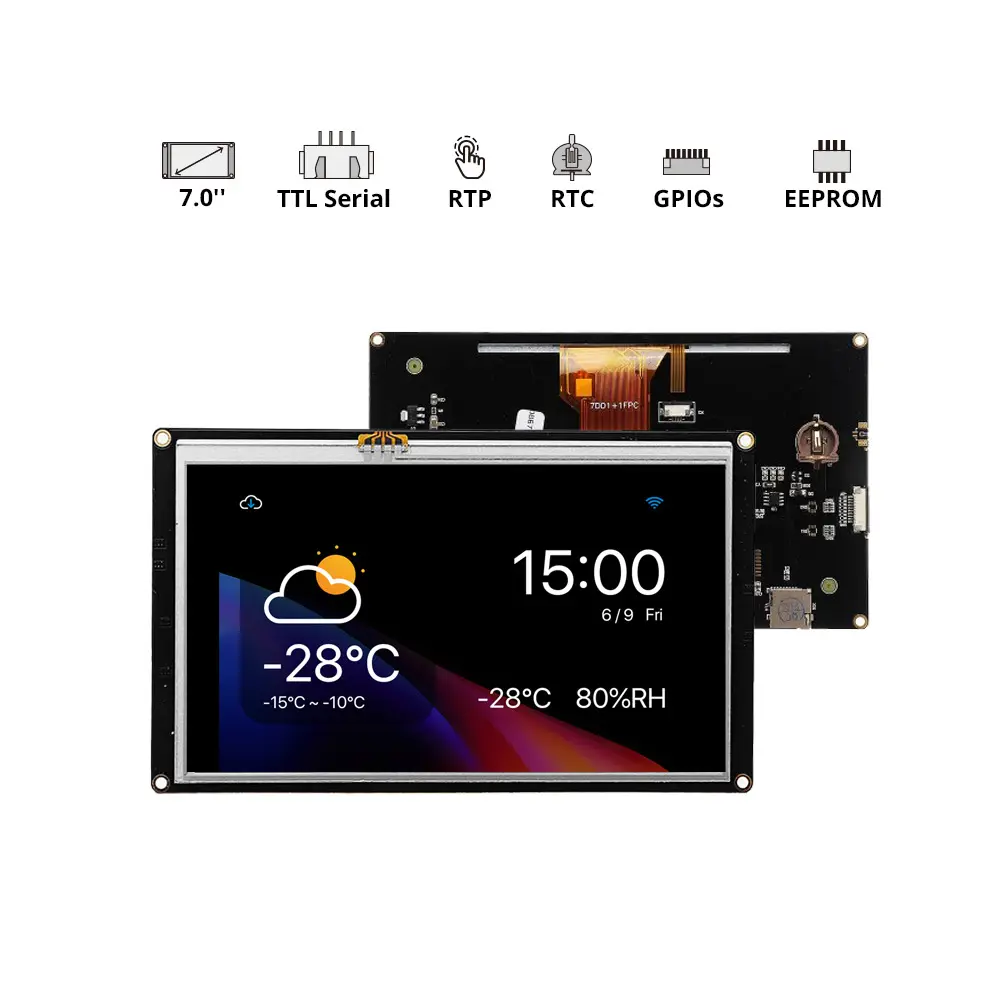 Nextion Enhanced NX8048K070-011R 7.0″ inch HMI Resistive Touch Display with enclosure