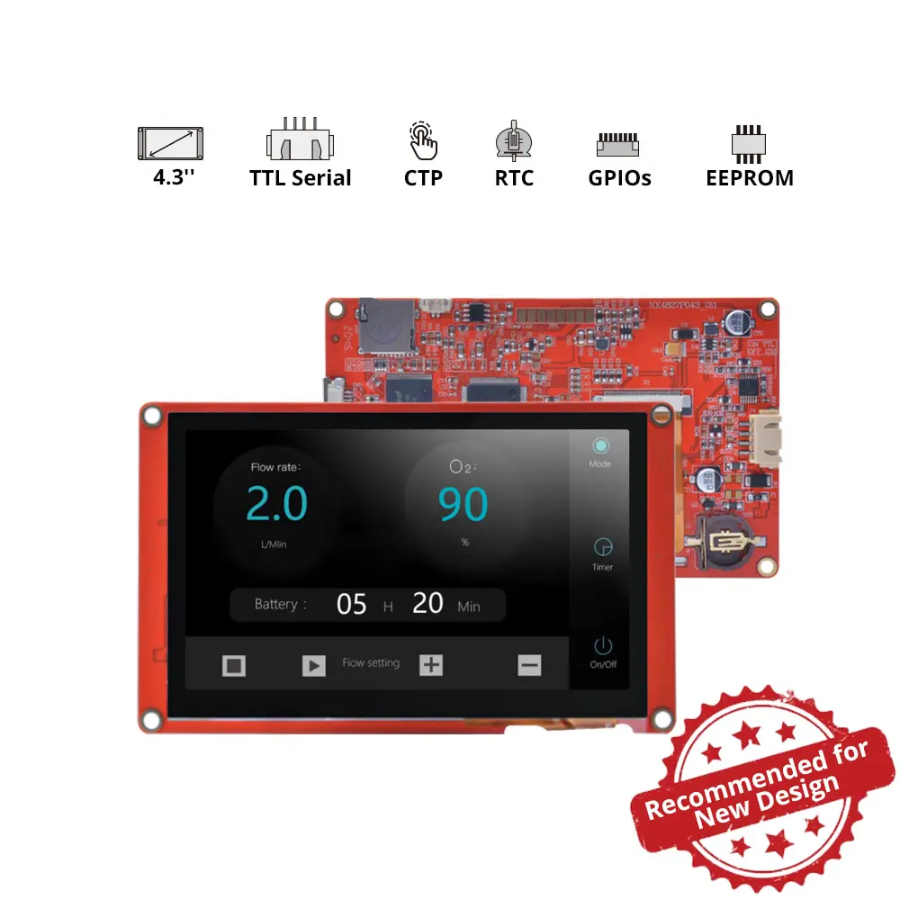 [6920075776508] NEXTION NX4827P043-011C 4.3” inch Nextion Intelligent Series HMI Capacitive Touch Display without enclosure