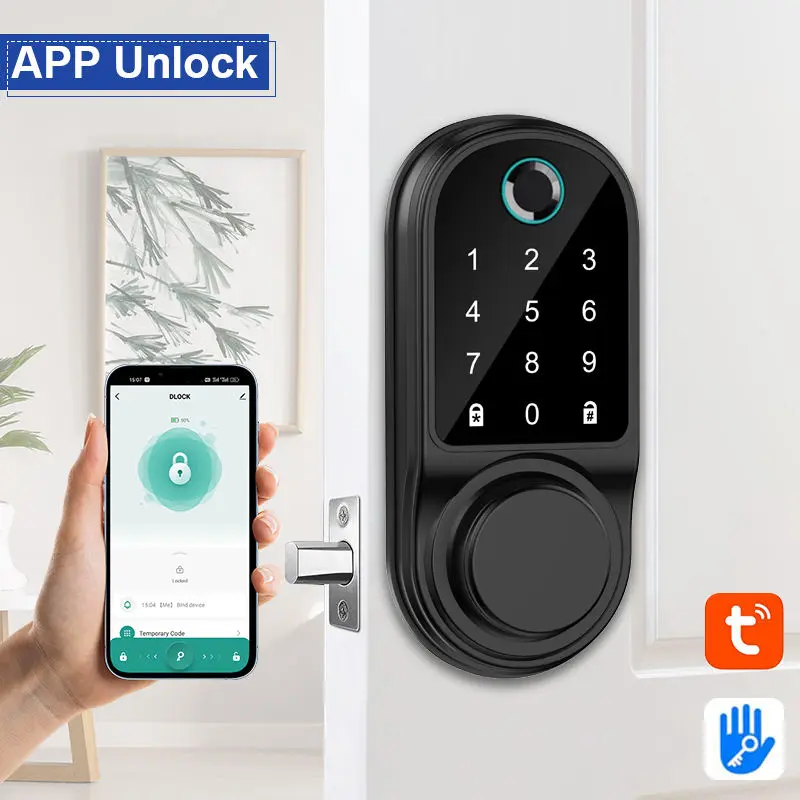 Automatic Locking with Fingerprint Keypad Lock Office Apartment Interior Smart Door Deadbolt Smart Locks 